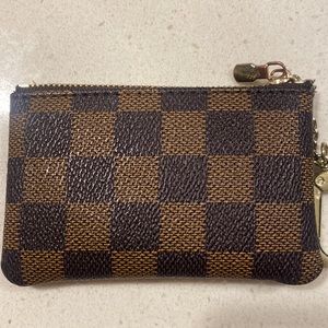 Checkered wallet coin purse